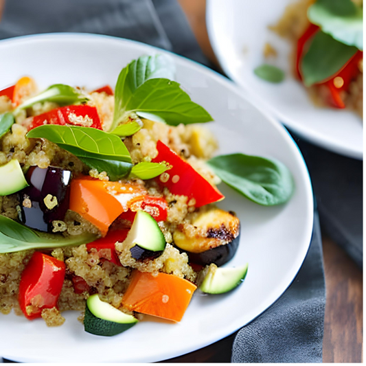 Vegan Quinoa and Roasted Vegetable Salad