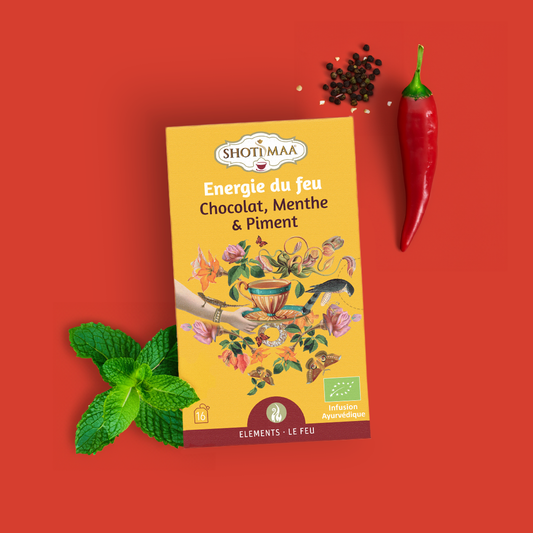 Energie du feu - Chocolat, Menthe & Piment Infusion BIO - Shoti Maa