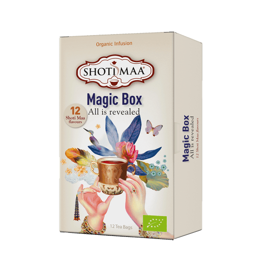 Magic Box - Geschenkbox mit 12 Bio-Kräuter- und Gewürztees - Shoti Maa