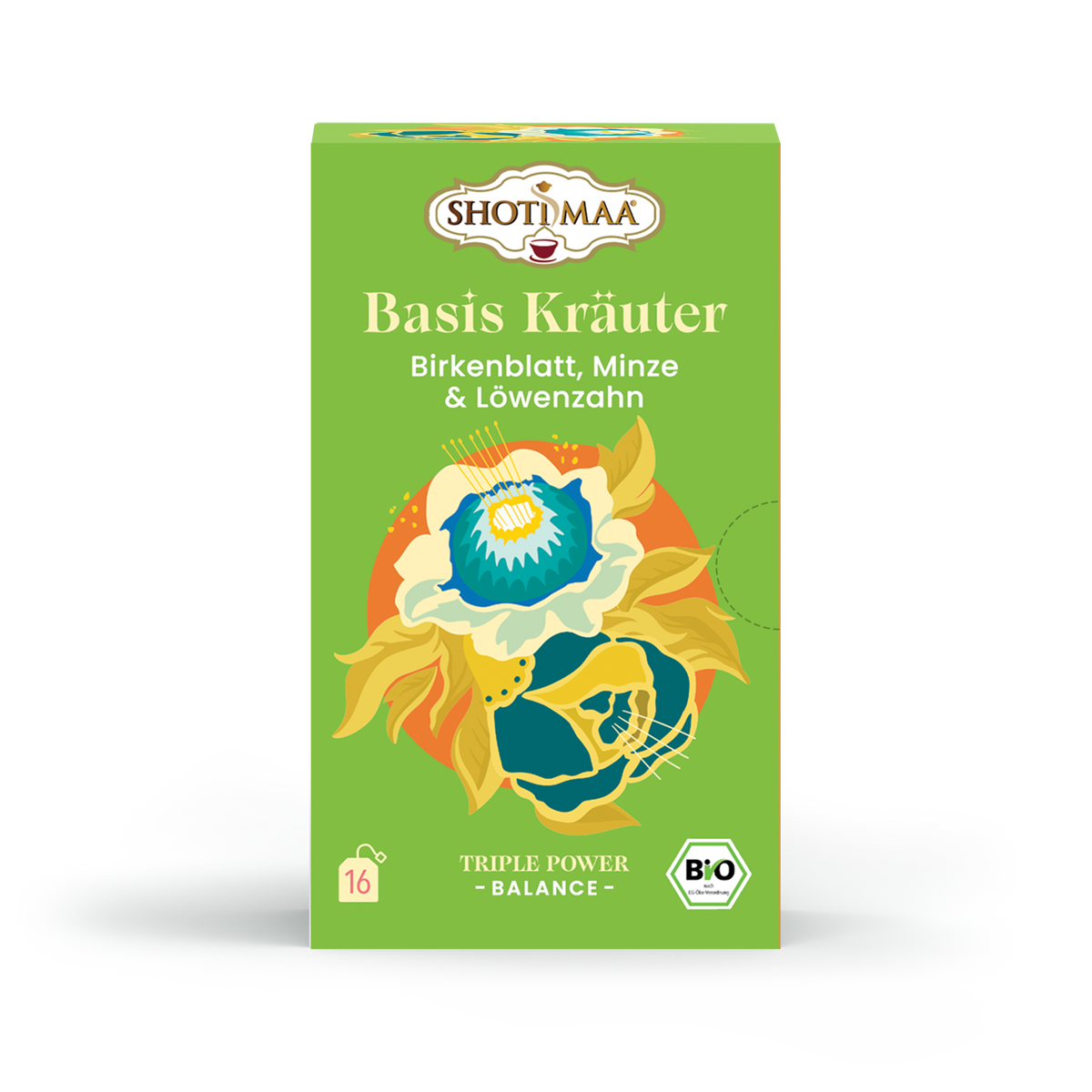 Essential Herbs - Feuille de bouleau & Menthe verte & Pissenlit Infusion BIO - Shoti Maa