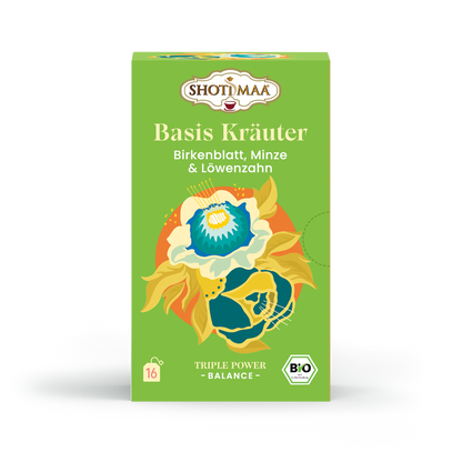Essential Herbs - Feuille de bouleau & Menthe verte & Pissenlit Infusion BIO - Shoti Maa