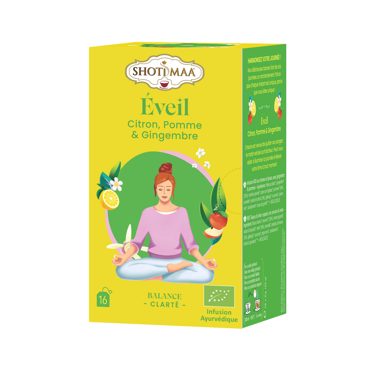 Éveil - Infusion Bio Citron, Pomme & Gingembre - Shoti Maa