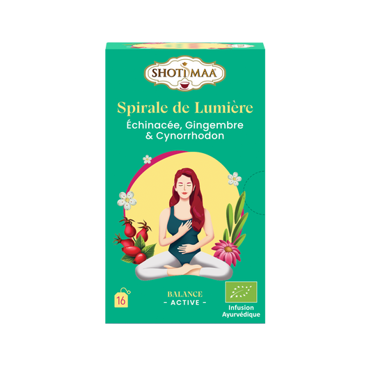 Spirale de Lumière - Infusion Bio Échinacée, Gingembre & Rose Musquée - Shoti Maa