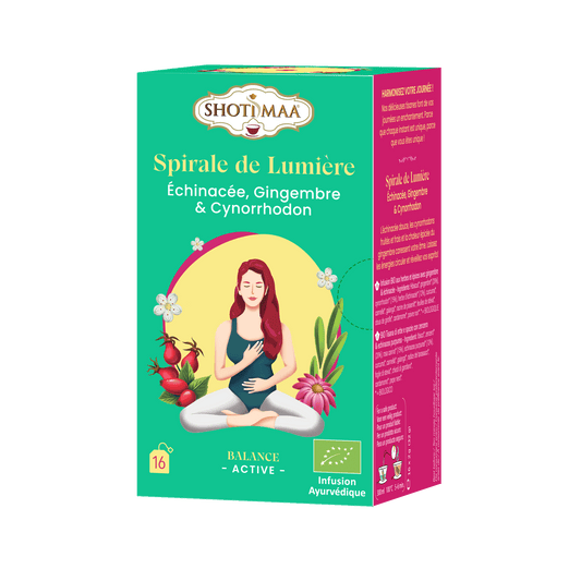 Spirale de Lumière - Infusion Bio Échinacée, Gingembre & Rose Musquée - Shoti Maa