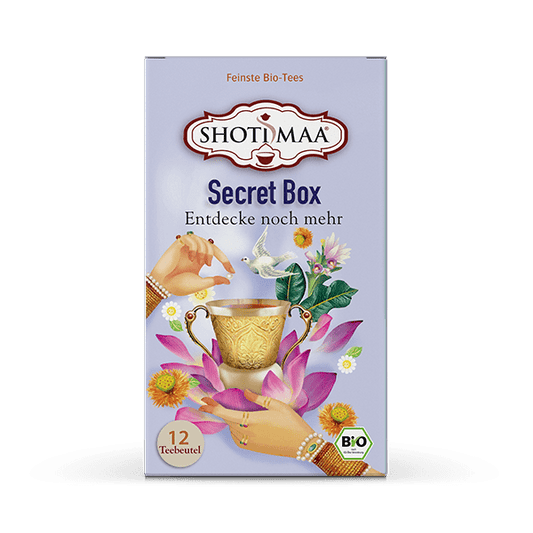Secret Box - Geschenkbox mit 12 Bio-Kräuter- und Gewürztees - Shoti Maa
