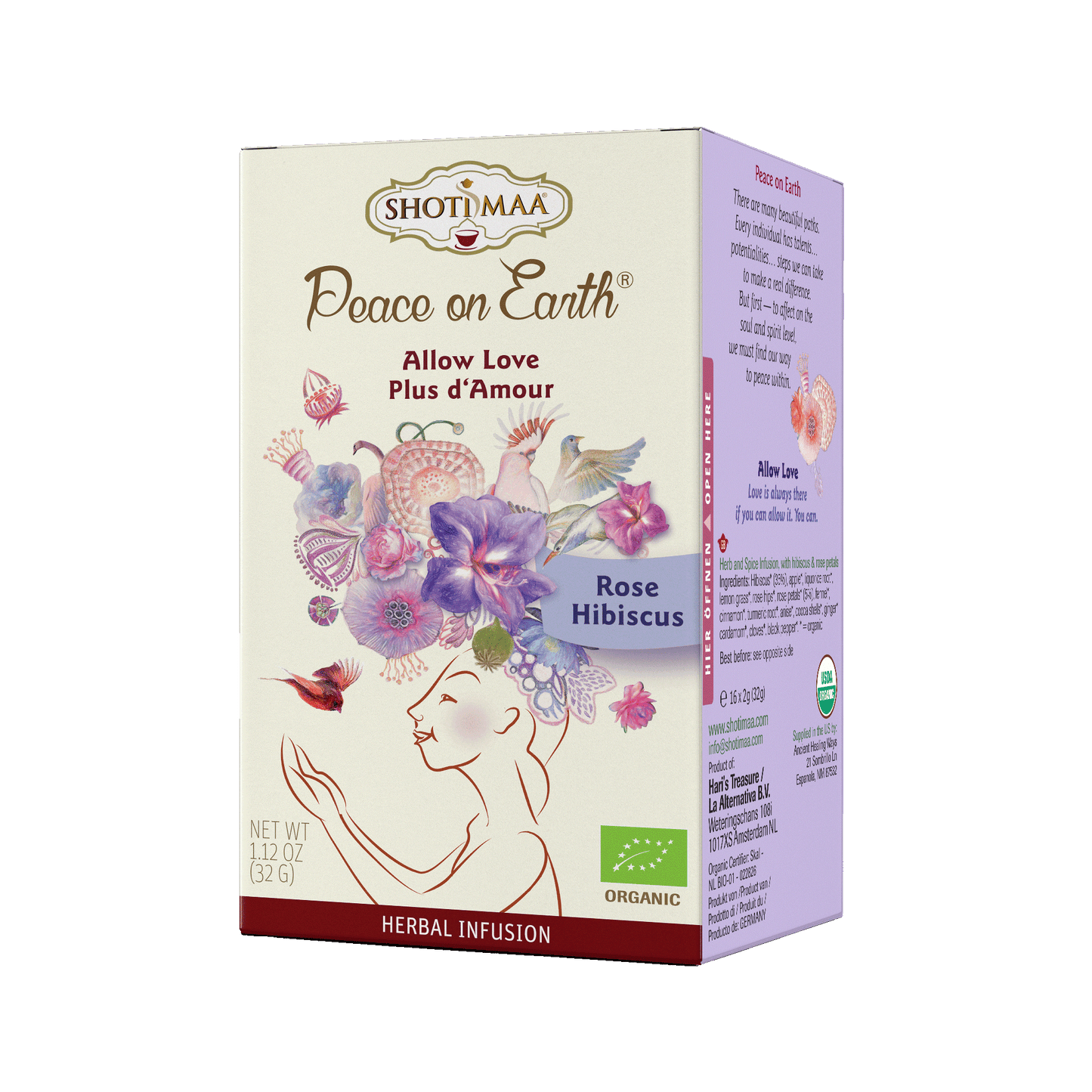 Plus d’Amour - Organic Rose Hibiscus Infusion - Shoti Maa