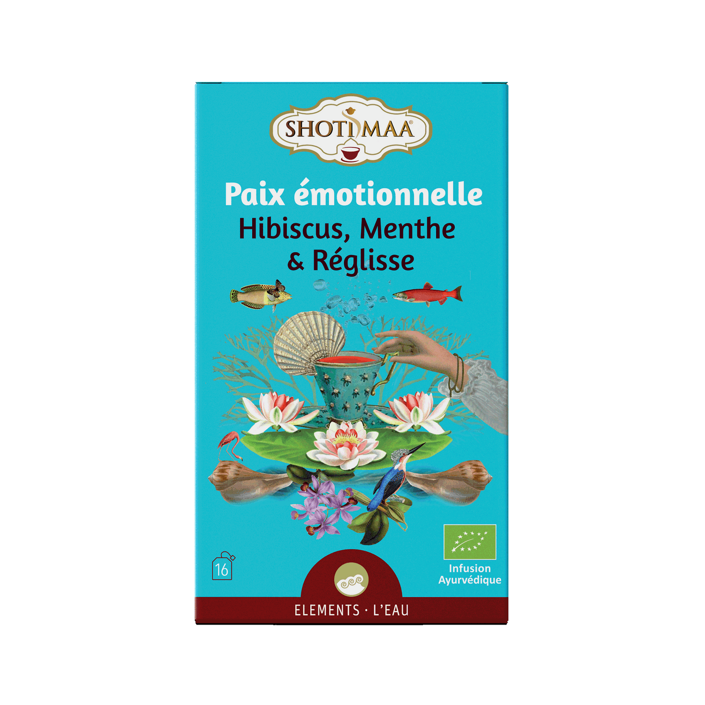 Paix émotionnelle - Organic Sweet Hibiscus & Mint Infusion - Shoti Maa