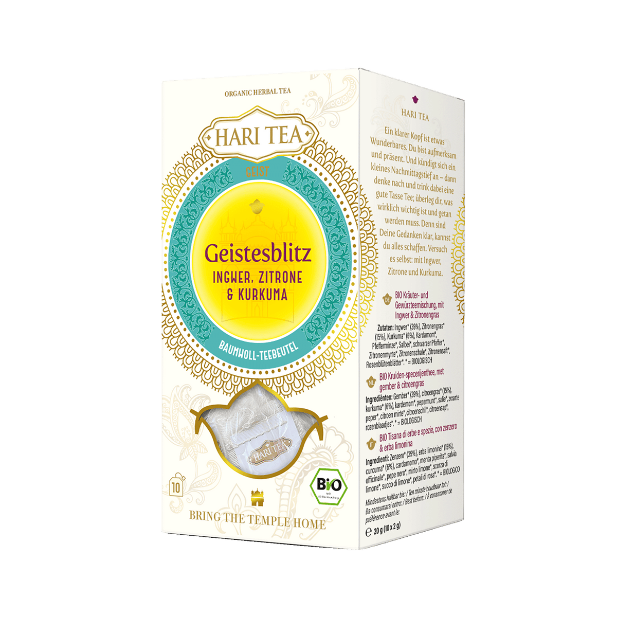 Geistesblitz - Ingwer, Zitrone & Kurkuma Bio-Tee - Hari Tea