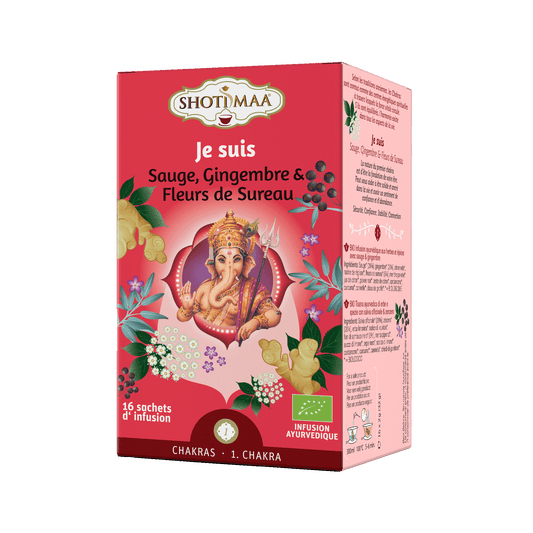 Je suis - Sauge, Gingembre & Fleurs de Sureau Infusion BIO - Shoti Maa