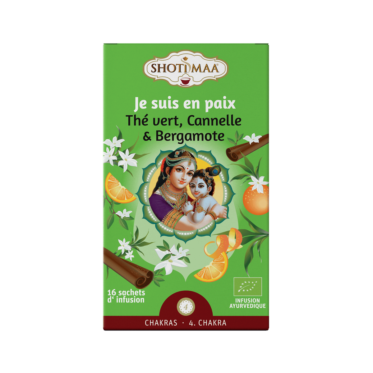Je suis en paix - Thé Vert, Cannelle & Bergamote Infusion BIO - Shoti Maa