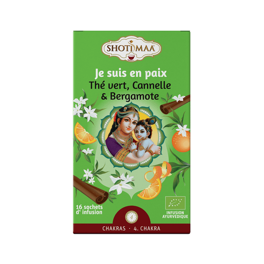 Je suis en paix - Thé Vert, Cannelle & Bergamote Infusion BIO - Shoti Maa